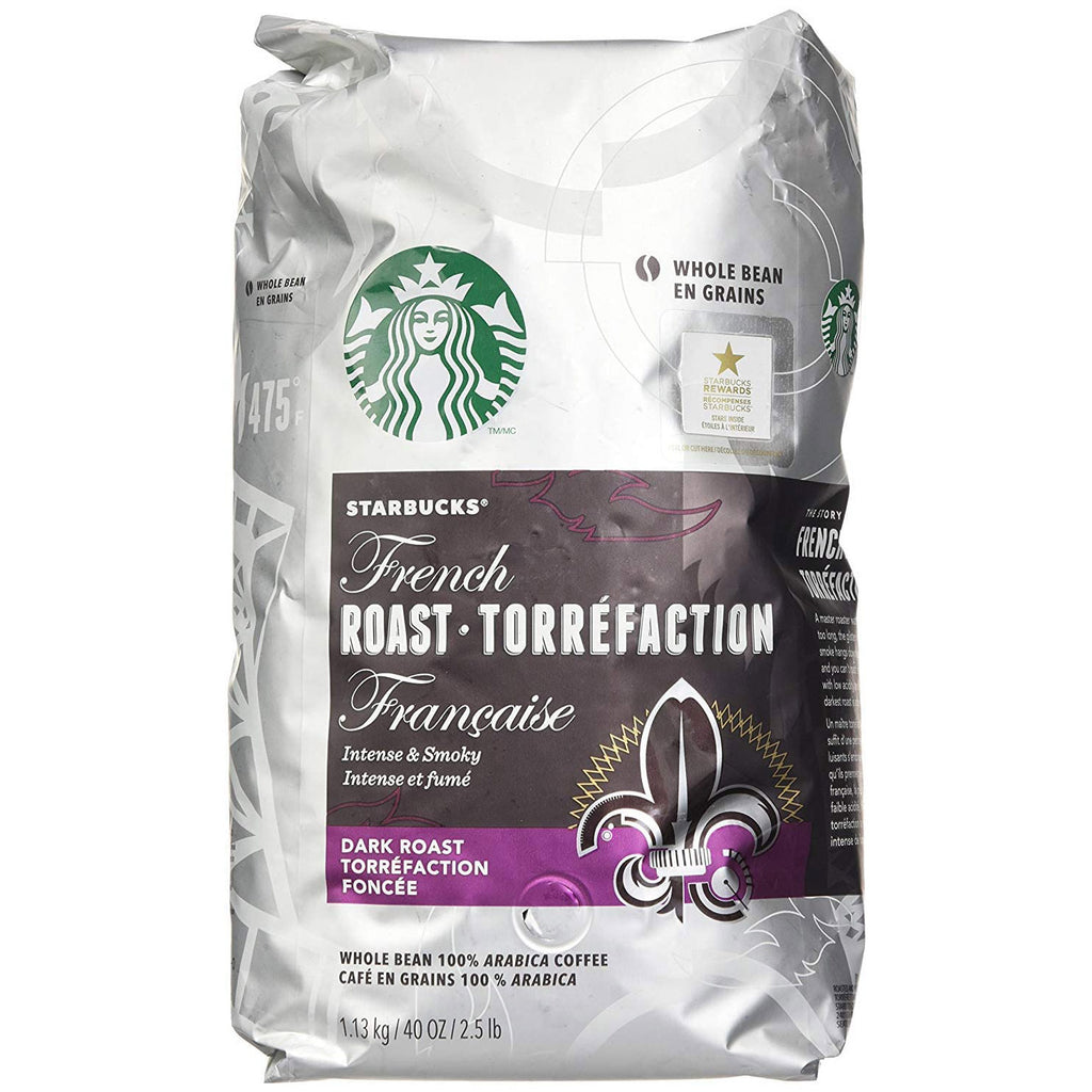 Starbucks French Roast Whole Bean Coffee, 40 Ounce French Roast 2.5 Pound  (Pack of 1)