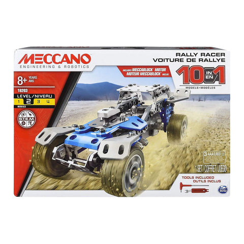 Erector by Meccano 10 in 1 Rally Racer Model Vehicle Building Kit, STEM Education Toy for Ages 8 & Above. - shopperskartuae