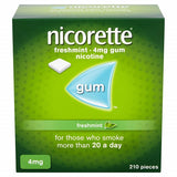 Nicorette Fresh Mint Chewing Gum (4mg, 210 Pieces) - Stop Smoking Aid. - shopperskartuae