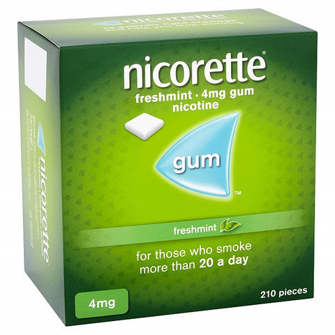 Nicorette Fresh Mint Chewing Gum (4mg, 210 Pieces) - Stop Smoking Aid. - shopperskartuae