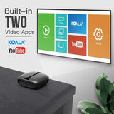 3D Mini Projector, ELEPHAS 100 ANSI Lumen WiFi DLP Portable Pico Video Projector for Android Smart-phone Supports HDMI USB YouTube,Koala, Ideal for Outdoor Movie Night Party - shopperskartuae