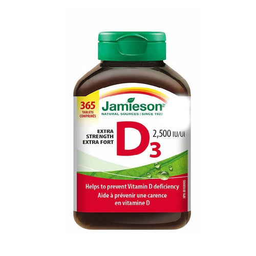 Jamieson Vitamin D3 2500IU 365 Tablets