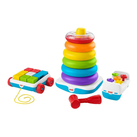 Fisher-Price Rockin' Fun Infant & Toddler Giant Stacking Ring Toy with ...