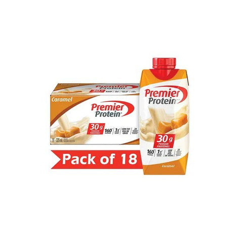 Premier Protein Ready To Drink Caramel Flavor Protein Shake 325ml Pack of 18