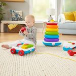 Fisher-Price Rockin' Fun Infant & Toddler Giant Stacking Ring Toy with Accessories