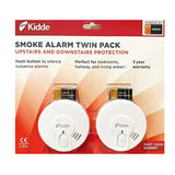 Kidde 29HD 9V Battery Operated Optical Smoke Alarm Test & Hush Button Twin Pack