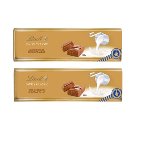 Lindt Swiss Premium Chocolate 2 x 300g Bars