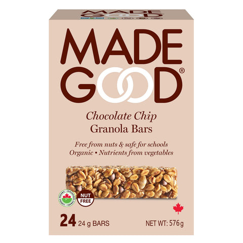 Made Good - Organic Chocolate Chip Granola Bars - 24 x 24g Bars (Net Weight 576g)