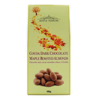 COCOA MAPLE SYRUP DARK CHOCOLATE COVERED ROASTED ALMONDS IN GIFT BOX (NON-GMO)100G
