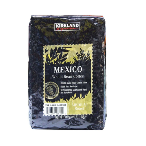 kirkland signature Mexico whole bean Coffee 907g medium roast