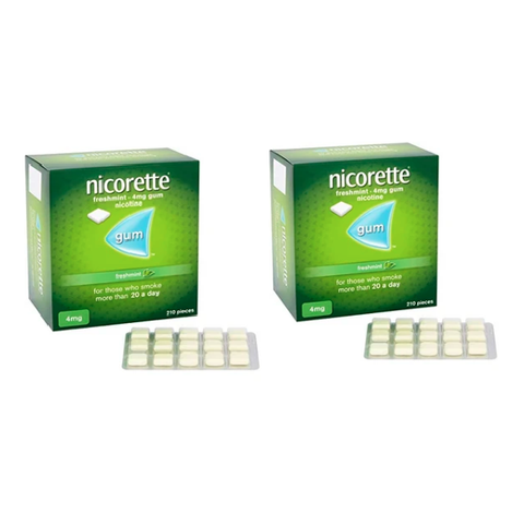 NICORETTE FRESH MINT CHEWING GUM (4 MG, 210 PIECES) (2 Pack)
