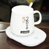 intelligent warm cup Temperature control thermostatic couples heating insulation ceramics Coffee Mug Warmer - shopperskartuae
