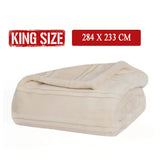 Life Comfort Ultra Soft Luxe Velvet Satin Stripe Blanket/Throw 284 x 233 cm King Size