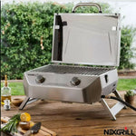 Nexgrill 2-Burner Stainless Steel Table Top Portable Propane Gas Grill