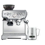 Sage BES875UK The Barista Express Coffee Machine with Temp Control Milk Jug, Brushed Stainless Steel