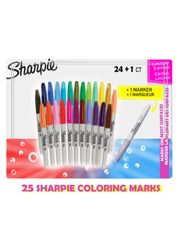 Sharpie fine point permanent marker - Limited edition (24 + 1 Bonus marker)