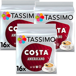 Tassimo Costa Americano Coffee Pods 16 Serv 144g (3 Pack)