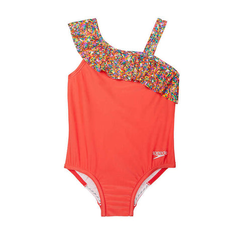 Speedo Girls Swimsuits One-piece set , Red (coral red / bittersweet)