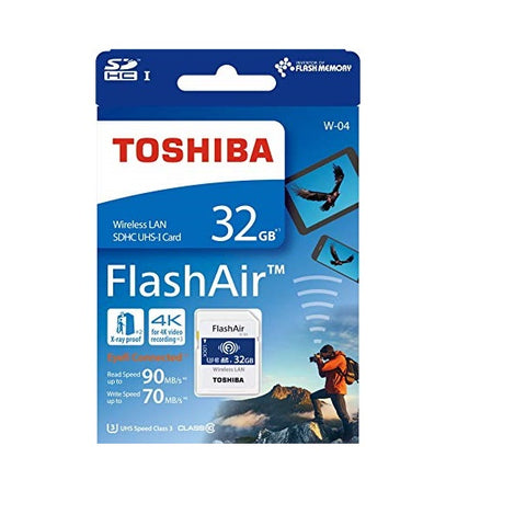 Toshiba FlashAir W-04 32 GB SDHC Class 10 Memory Card - Shoppers-kart.com