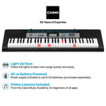 Casio LK136 Portable Key-Lighting Keyboard | 61 Keys, 120 Tones, 70 Rhythms, Dance Music Mode, Lessons & Warranty