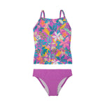 Speedo Girls Swimsuits One-piece set , Purple (amethyst tankini)